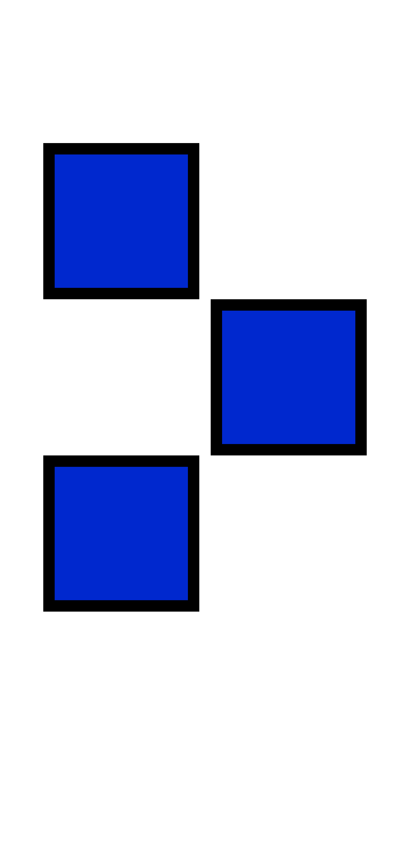 blue squares on a grid